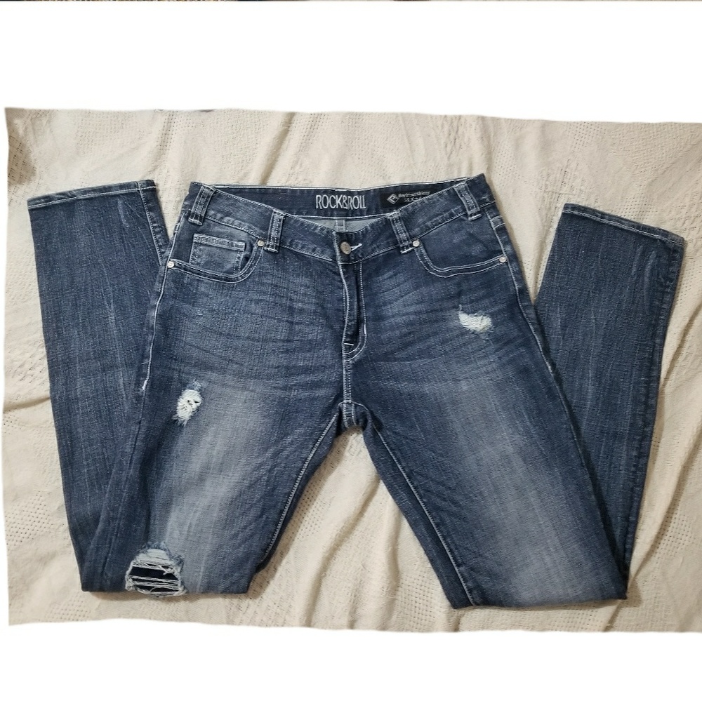 Rock & Roll Cowgirl Distressed Boyfriend Skinny